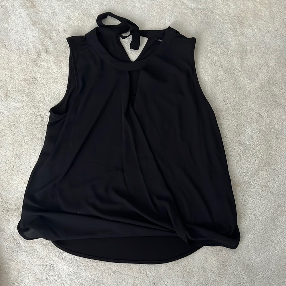 XL black blouse. Tie in back.